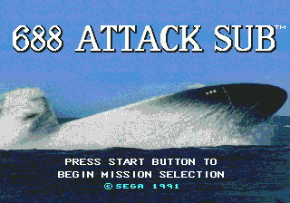 688 Attack Sub (USA, Europe) Title Screen